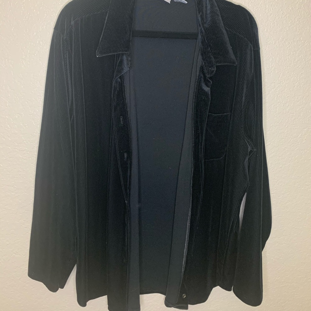 Black Pleated Cardigan